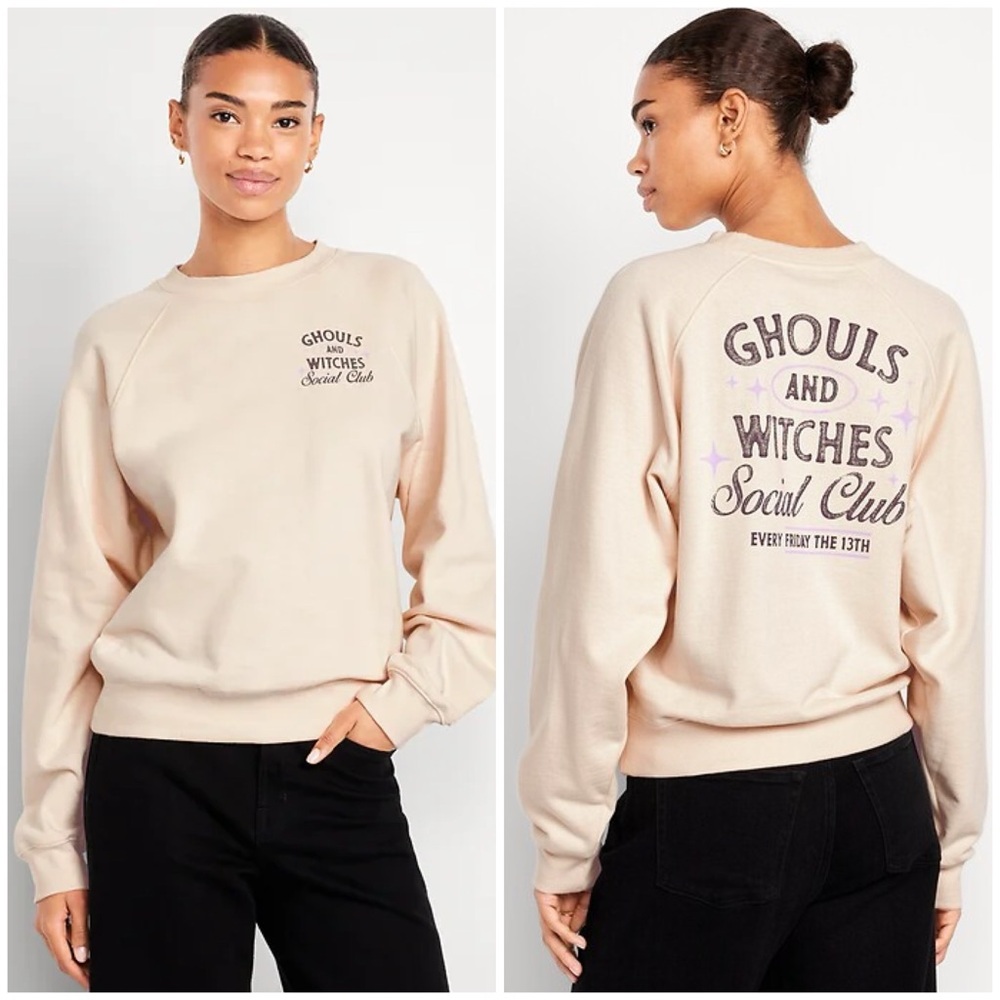 Ghouls & Witches Social Club SoComfy Oversized Crew Neck Graphic Sweatshirt XXL